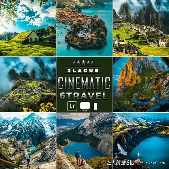 旅拍电影风光LR预设手机LR预设Cinematic Landscap Travel Lightroom